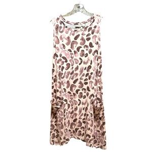 LOGO‎ by Lori Goldstein Long Sleeve Animal Print Dress